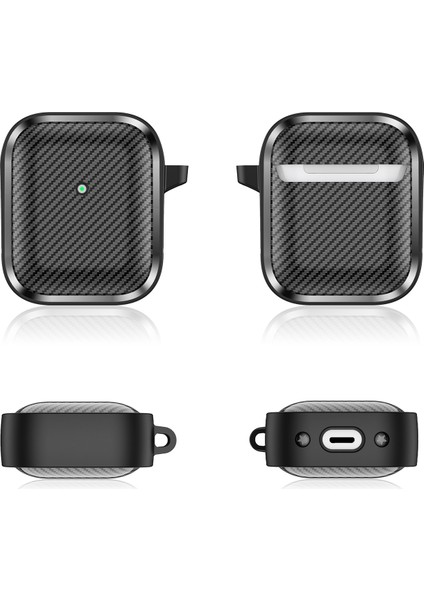Airpods 1 / 2 Için Karbon Fiber Kulaklık Kılıfı (Yurt Dışından)