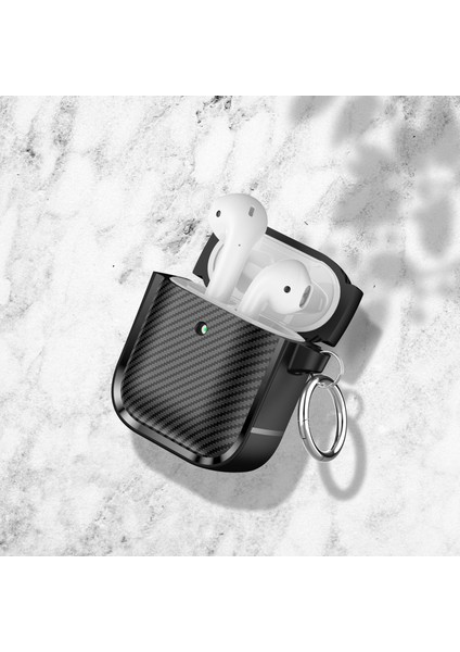Airpods 1 / 2 Için Karbon Fiber Kulaklık Kılıfı (Yurt Dışından)