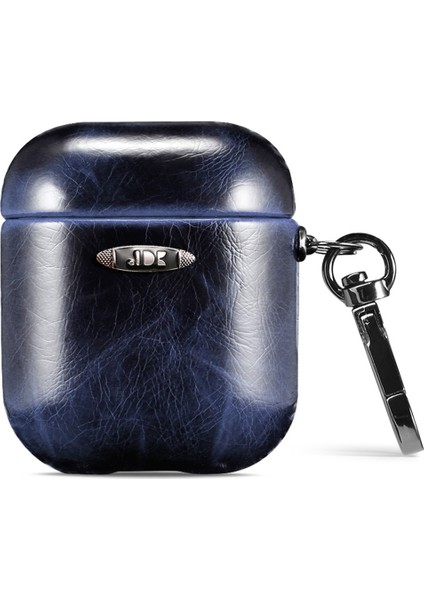 Airpods 1 / 2 Için Yağ Balmumu Deri Dokusu Kulaklık Kılıfı (Yurt Dışından)