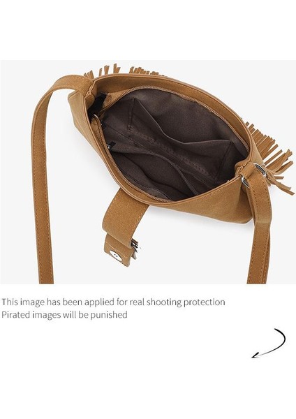 Vintage Püsküllü Çapraz Askılı Omuz Çantaları Kadın Pu Süet Küçük El Çantası ve Cüzdan Kadın Lüks Tasarım Koltuk Altı Hobo Çanta (Yurt Dışından) fırsatları