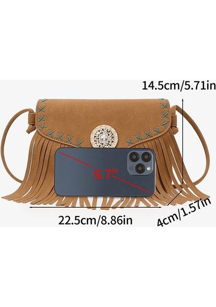 Kadınlar Için Orijinal Tasarım Omuz Çantası Pu Deri Lüks Clutch Tasarımcı Çantalar Batı Çantası Saçaklı Postacı Çantası (Yurt Dışından) indirimleri
