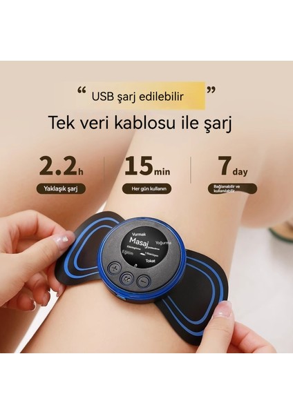 Servikal Masaj Çıkartmaları Mini Taşınabilir Cep Masaj Aletleri (Yurt Dışından)