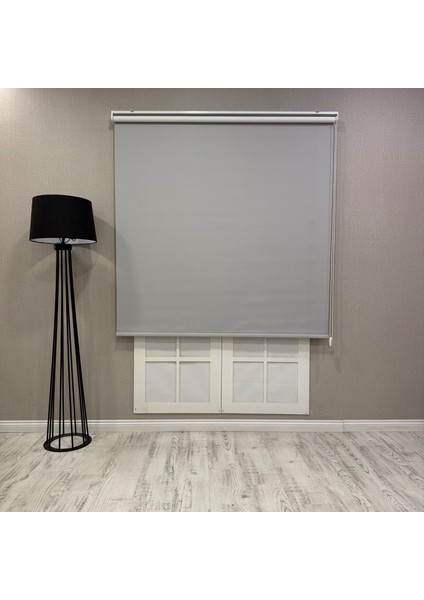 %100 Işık Geçirmez Blackout Stor Perde Açık Gri