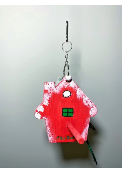 Yılbaşılı Ev Figürlü Kuş Tüneği fırsatları