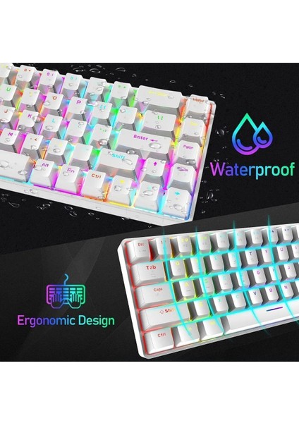 T60  Kırmızı Switch Rgb Klavye Kablolu Gaming Oyuncu Klavyesi