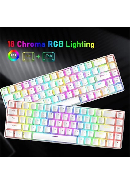 T60  Kırmızı Switch Rgb Klavye Kablolu Gaming Oyuncu Klavyesi