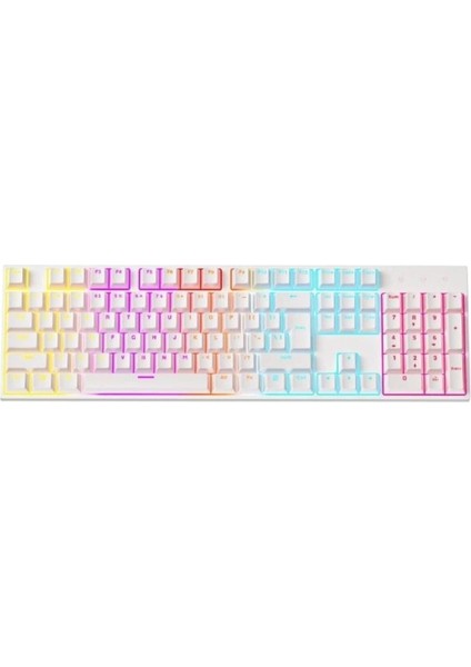 Beyaz Rgb Mavi Switch Q Gaming Tam Mekanik Kablolu Oyuncu Klavyesi K50 Bkb4