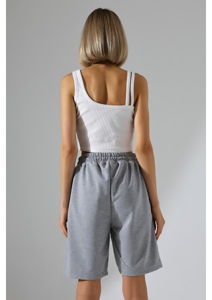 Rahat Kalıp Geniş Uzun Penye Pamuklu Unisex Şort 21823 Grimelanj fırsatları