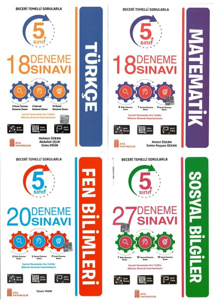 Ata 5.sınıf Türkçe-Matematik-Fen Bilimleri-Sosyal Bilgiler Max +Deneme Seti