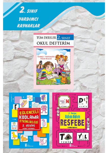 (Sınıf: 2) Tüm Dersler Okul Defterim / Kodlama / Resfebe