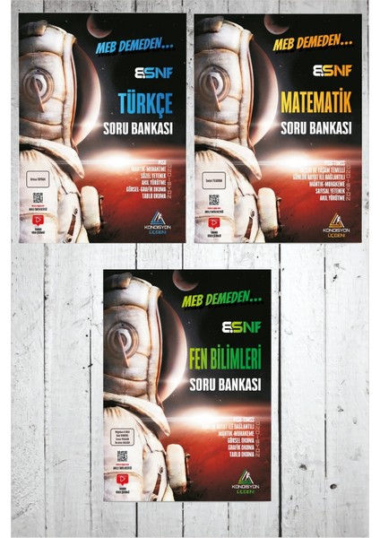 (Sınıf: 8) Meb Demeden Önce Türkçe / Matematik / Fen Bilimleri Soru Bankası