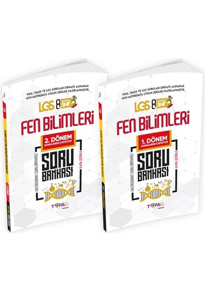 2026 8.Sınıf LGS Topaç Yayınları Türkçe-DKAB-Matematik-Fen Bilimleri Özgün Soru Bankası Seti Çözümlü fırsatları