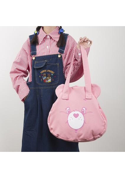 Sevimli Ayı Kanvas Öğrenci Büyük Kapasiteli Omuzdan Askili Okul Çantası (Yurt Dışından)