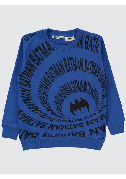 Erkek Çocuk Sweatshirt 2-5 Yaş Saks Mavisi