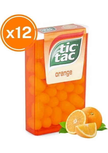 Tic Tac   Portakal Aromalı Şeker 18 Gr. (12 Adet)