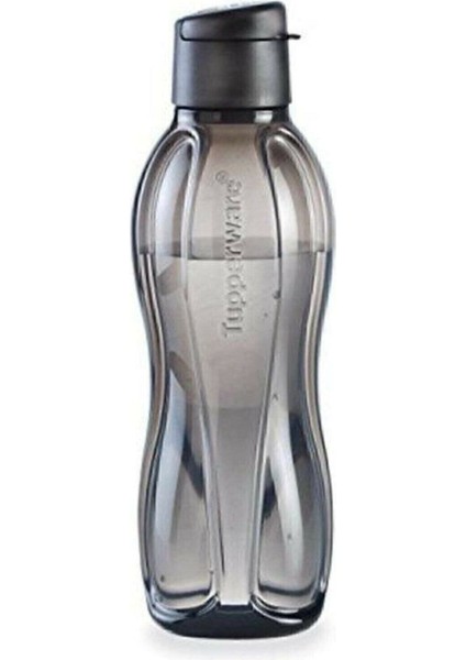 Eco Siyah Kolay Açılır Kapaklı Suluk 1 Litre BPA İçermeyen Ergonomik Tasarım