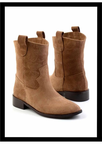 Taba Süet Deri Kadın Bot & Bootie K02140437002