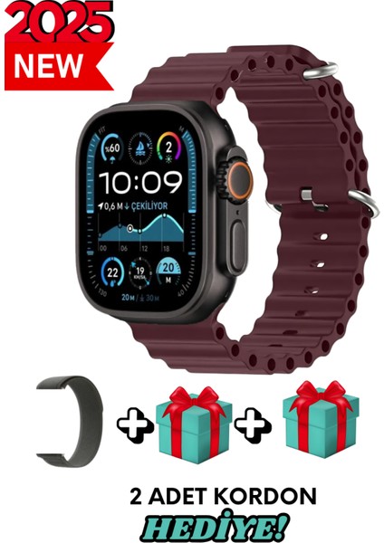 Xiaomi Redmi 9 Uyumlu Akıllı Saat Watch Ultra2 49MM Kordon Hediyeli - Son Versiyon