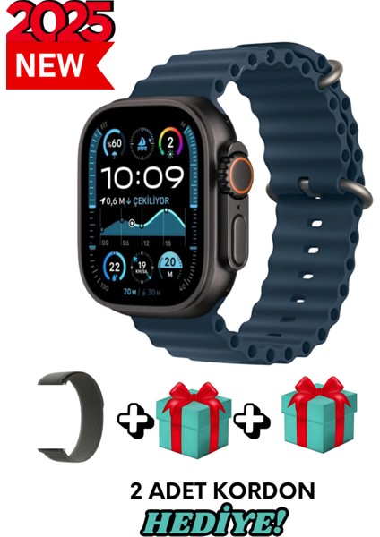 Xiaomi Redmi 9 Uyumlu Akıllı Saat Watch Ultra2 49MM Kordon Hediyeli - Son Versiyon