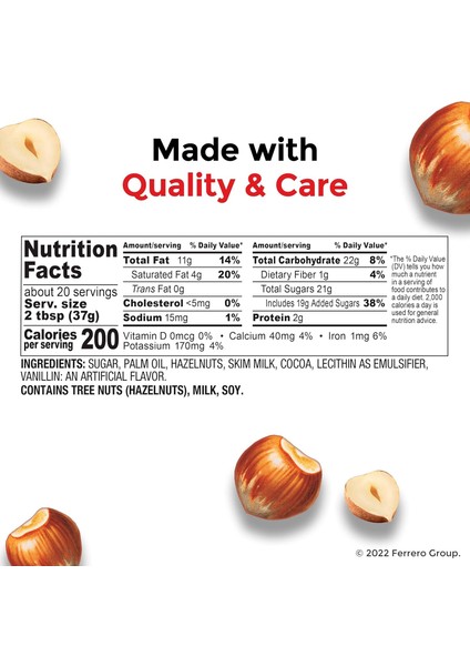 Hazelnut Spread With Cocoa For Breakfast 750 gr