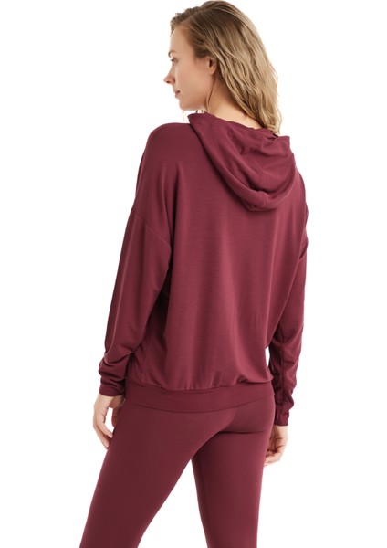 Kadın Sweatshirt 51640 - Bordo fiyatları