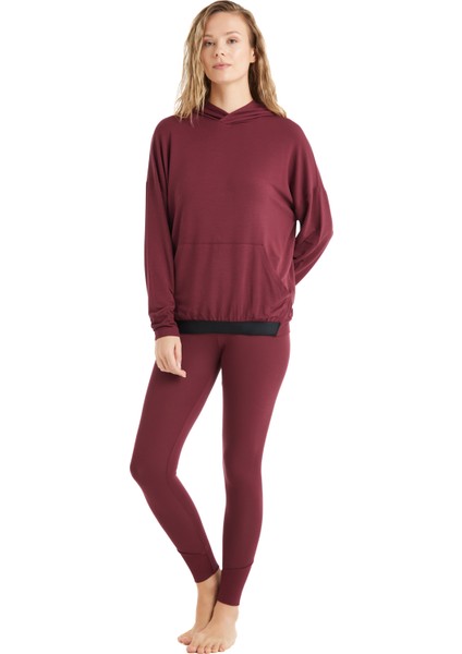 Kadın Sweatshirt 51640 - Bordo modelleri
