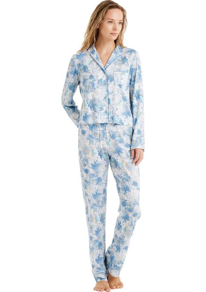 Kadın Pijama Takımı 51626 - Baskılı