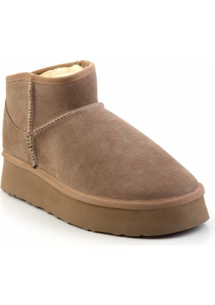 Bej Süet Hakiki Deri Kadın Bot & Bootie K02422009002 modelleri