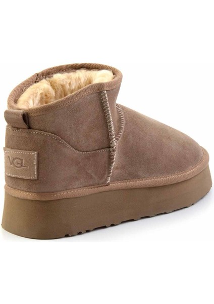 Bej Süet Hakiki Deri Kadın Bot & Bootie K02422009002 fırsatları