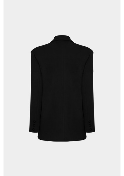 Premium Oversize Çift Düğme Blazer Kadın Süet Ceket