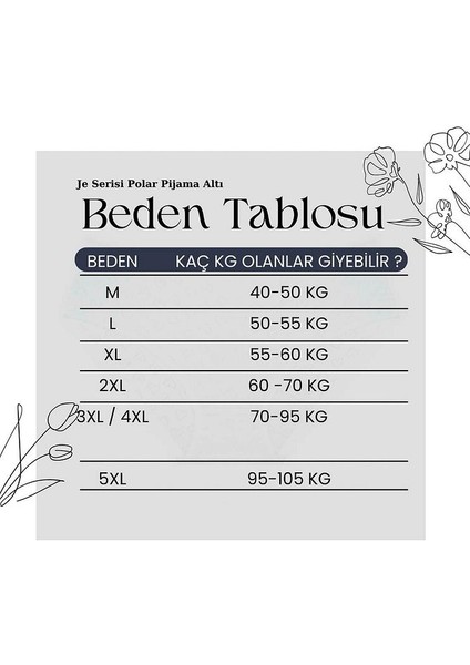 Cepsiz Kışlık Polar Kadın Pijama Altı Tek Alt JE33 - Çorap Hediyeli