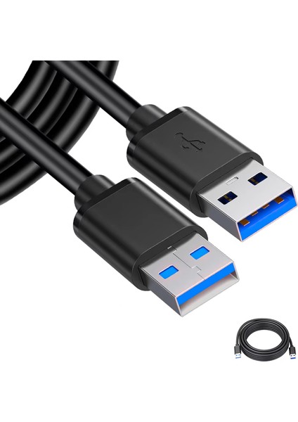 USB A To USB A Iki Ucu Erkek Çift Taraflu USB 3.0 Kablo 100 cm AL4778