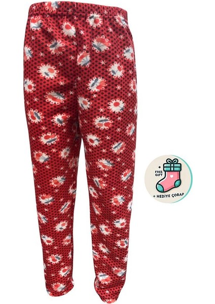 Cepsiz Kışlık Polar Kadın Pijama Altı Tek Alt JE33 - Çorap Hediyeli fiyatları