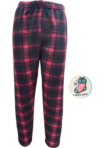 Cepsiz Kışlık Polar Kadın Pijama Altı Tek Alt JE33 - Çorap Hediyeli fiyatları