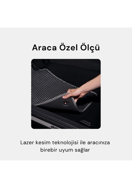 Evanotion Audı E-Tron Uyumlu Araca Özel Akıllı Paspas Eva Paspas Hücreli Paspas Kırmızı