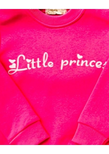 Kız Çocuk Little Princess Detaylı Fuşya Alt Üst Takım