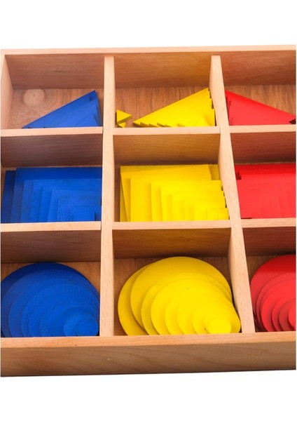 Montessori Kareler Daireler ve Üçgenler Seti