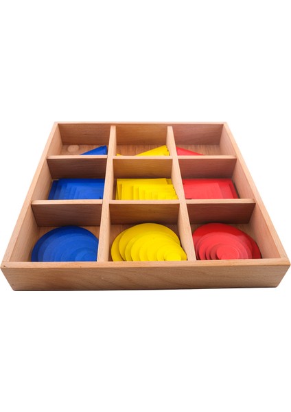 Montessori Kareler Daireler ve Üçgenler Seti