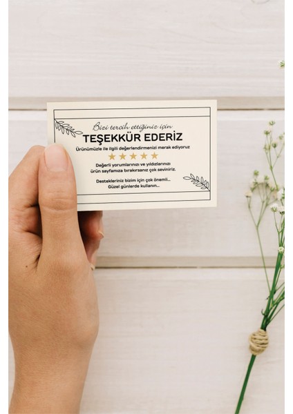 Teşekkür Kartı 5x8 cm Önyüz Selefonlu modelleri