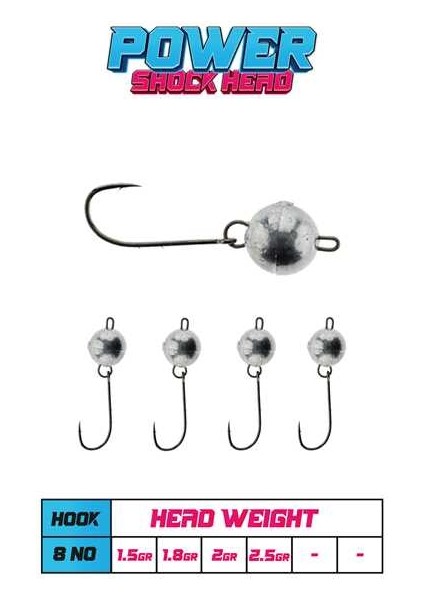 Power Shockhead #8 Hareketli Jighead 2.5gr