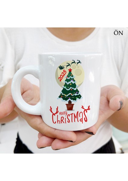 Yeni Yıl Christmas Renkli Tasarımlar ve Dekoratif Kişiye Özel Kupa Bardaklar