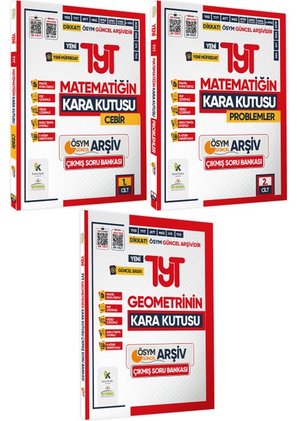 2025 TYT Matematiğin Kara Kutusu 1.- 2. Cilt ve Geometri Çıkmış Soru Bankası 3’lü Set