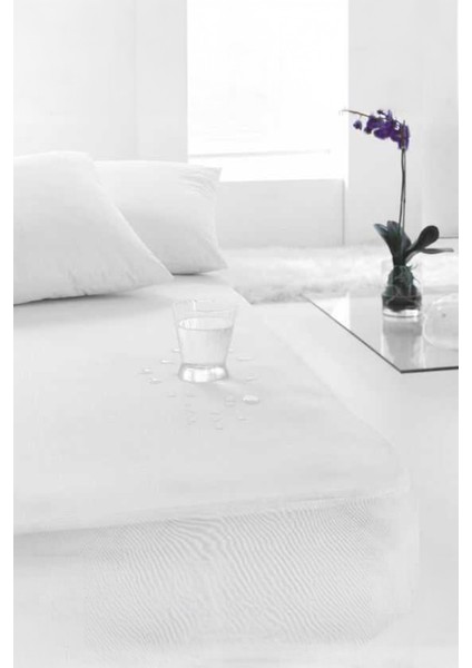 Beyaz Full Cover Tek Kişilik Alez 100 x 200 cm