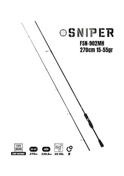 Sniper 270CM 15-55GR Spin Kamış FSN-902MH