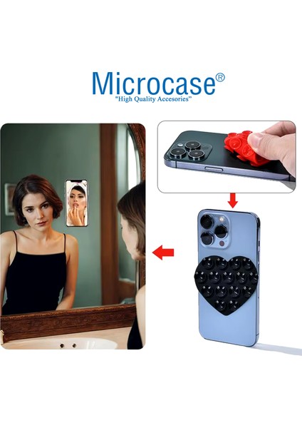 Vantuzlu Kalp Desen Silikon Cep Telefonu Sabitleme Yapıştırma Pedi AL4793 modelleri