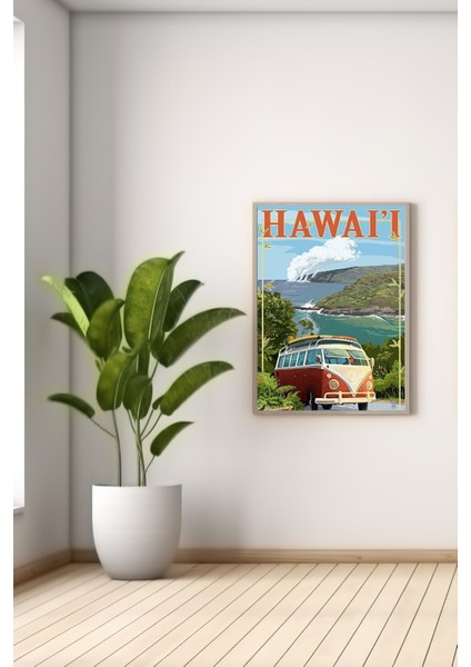 A3 Hawaı'ı Baskılı Poster