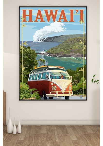 A3 Hawaı'ı Baskılı Poster