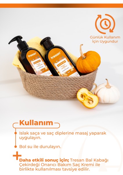 Bal Kabağı Çekirdeği Onarıcı Sülfatsız Bakım Şampuanı 300 ml X2 Adet