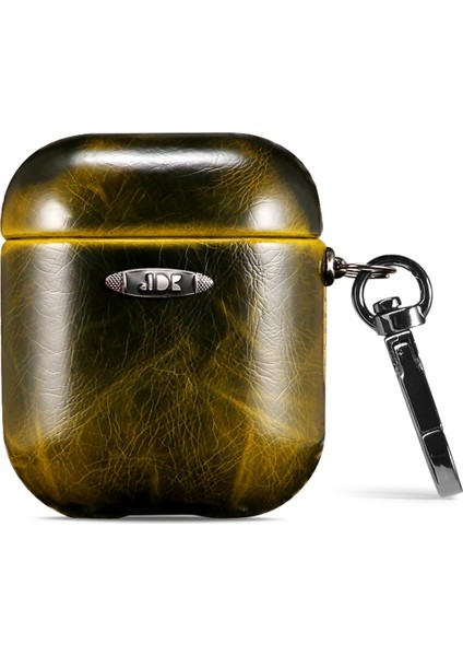 Airpods 1 / 2 Için Yağ Balmumu Deri Dokusu Kulaklık Kılıfı (Yurt Dışından) fiyatları