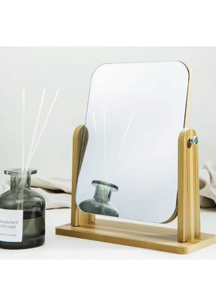 Dekoratif Makyaj Aynası Standlı Ayna Masa Aynası Ahşaptan - Özel Tasarım